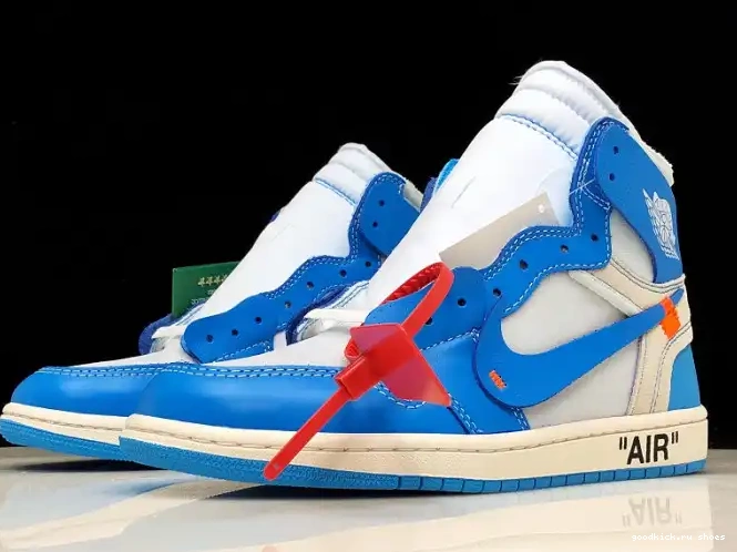Rep Air Jordan Powder 1 AQ0818-148 Off-White UNC Blue 0422